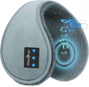 MUSICOZY Bluetooth Headphones Earmuffs Ear Warmers Wireless Headphones Earmuffs, Built-in HD Speakers and Microphone with Carry Bag for Biking Running Cool Tech Gadgets Gifts...